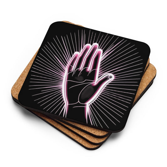 "Talk To The Hand" Cork-Back Coaster