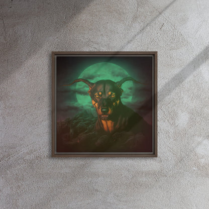 "Bad Dog" Framed Canvas