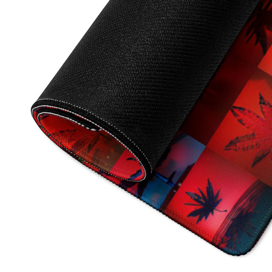 Red Leaves Gaming Mouse Pad