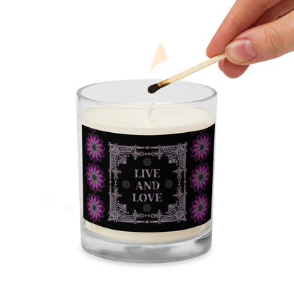 Live And Love Glass Jar Candle (Soy Wax)