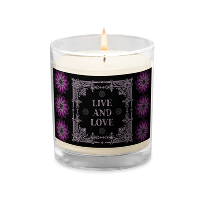 Live And Love Glass Jar Candle (Soy Wax)