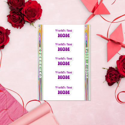 "World's Best Mom" Sticker Sheet