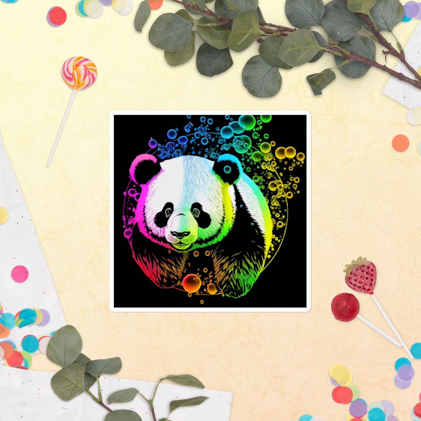 Popping Panda Bubble-Free Stickers