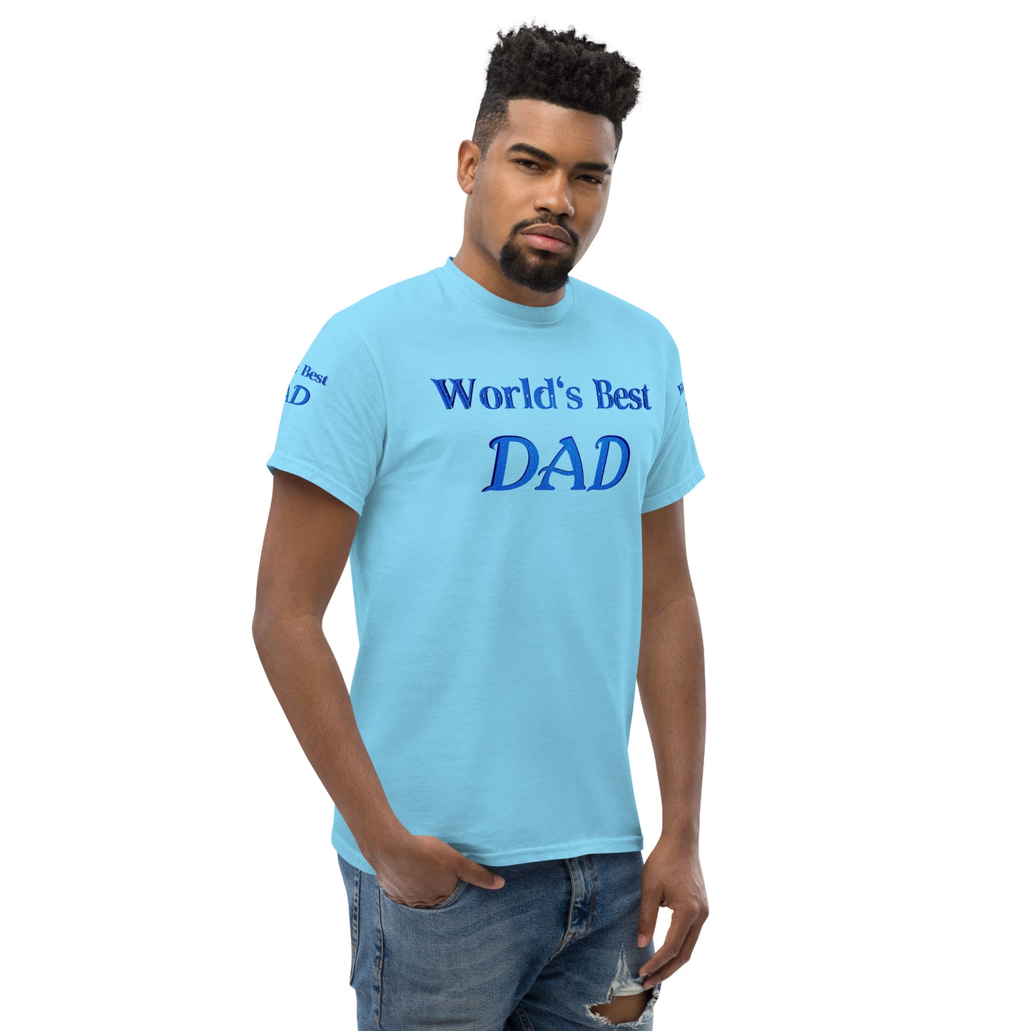 "World's Best Dad+" Men's Classic Tee (Personalized)
