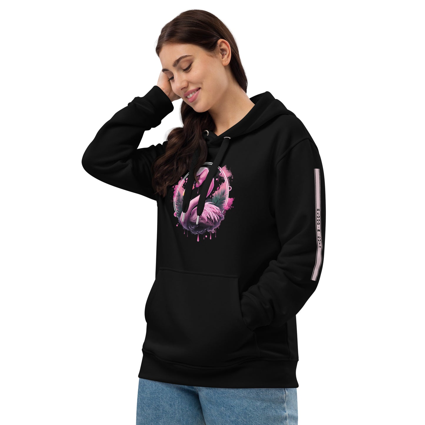 Fierce Flamingo Premium Eco Hoodie