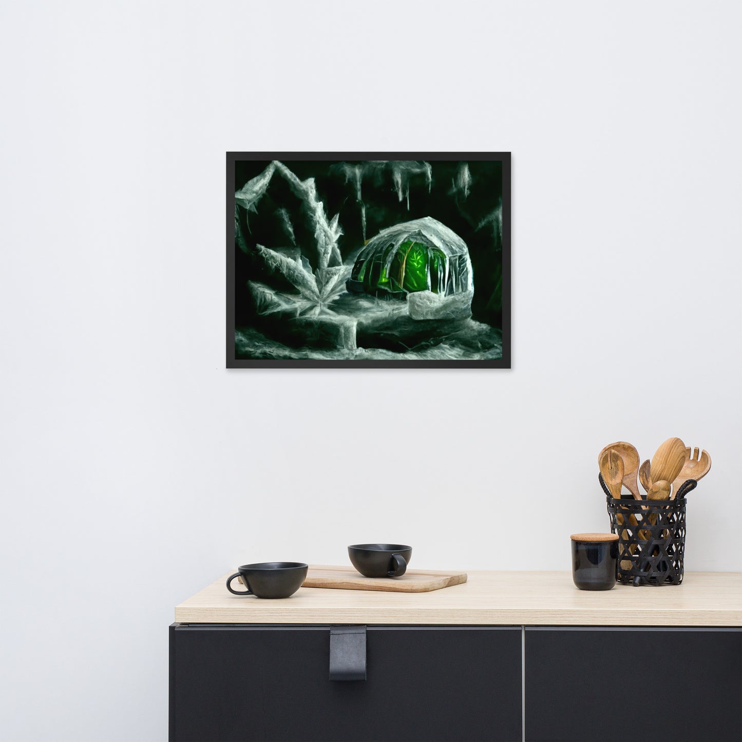 Green Ice Framed Photo Paper Poster