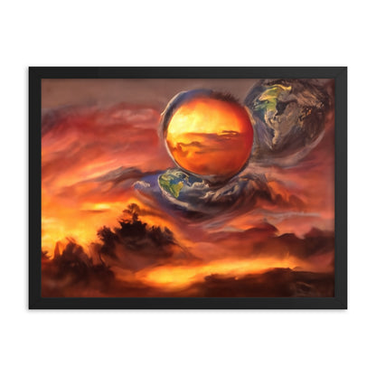 Ripped Sun Framed Photo Paper Poster