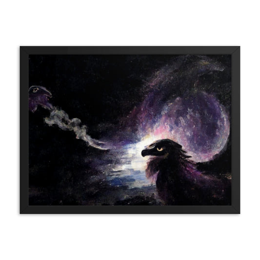 Shadow Feather Framed Photo Paper Poster