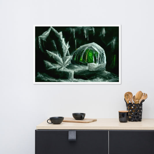 Green Ice Framed Photo Paper Poster