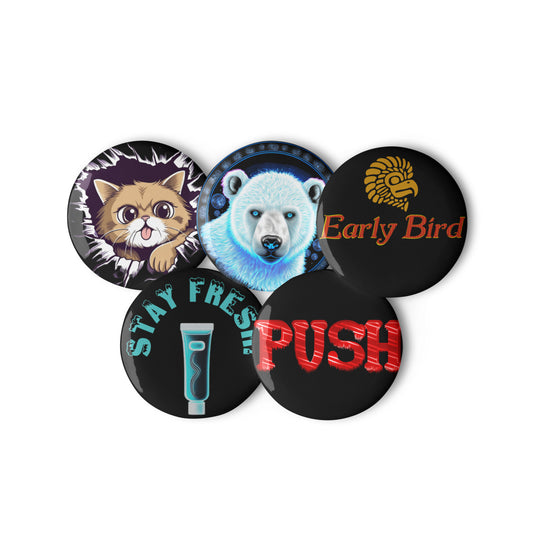 KBBNG Variety Pin Button Set #3