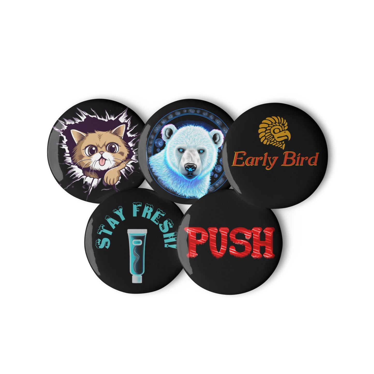 KBBNG Variety Pin Button Set #3