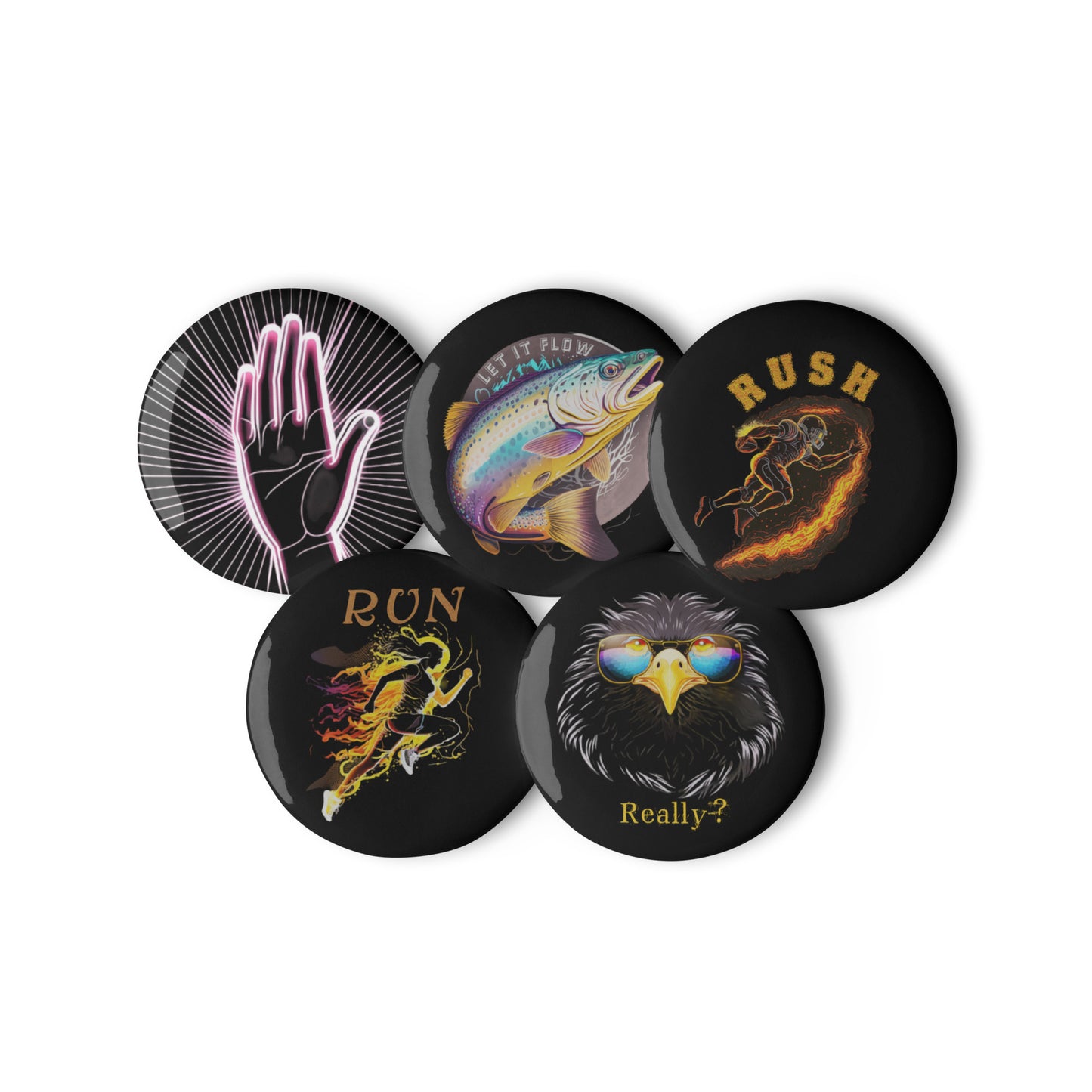 KBBNG Variety Pin Button Set #8