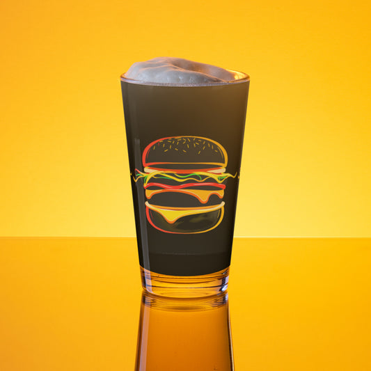 Cheeseburger Pint Glass (Dark)