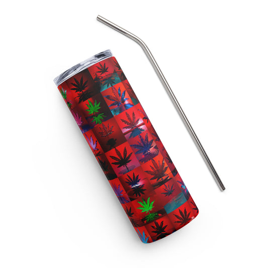 Red Leaves Stainless Steel Tumbler