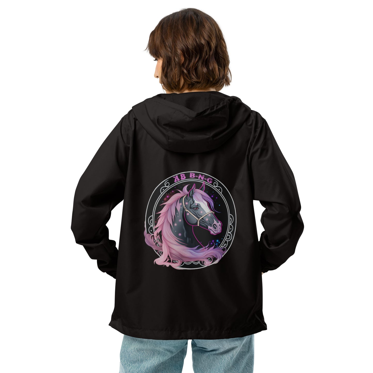 Cotton Candy Horse Zip Up Windbreaker