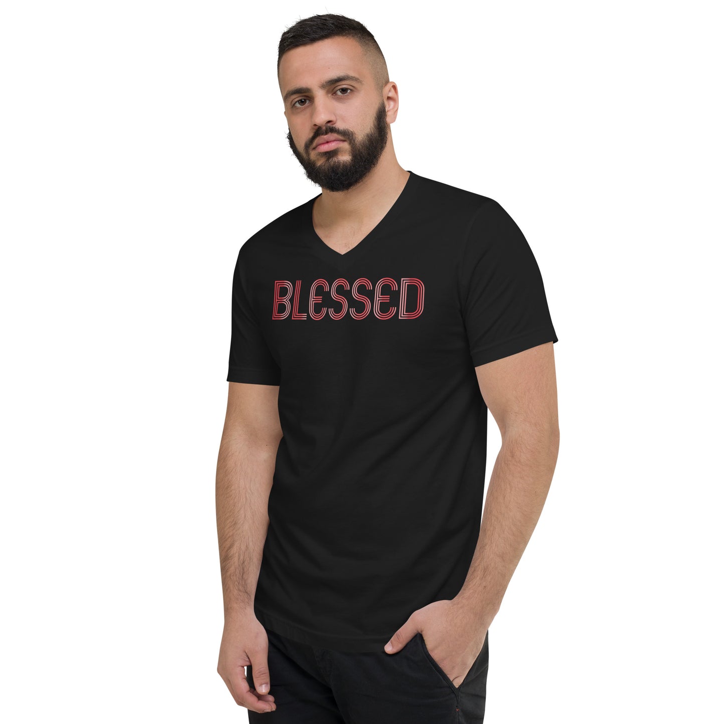 "Blessed" V-Neck T-Shirt