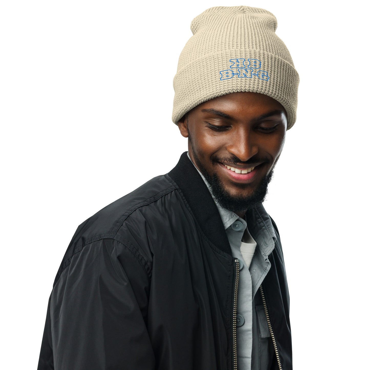 KBBNG Waffle Beanie (Blue Letters)