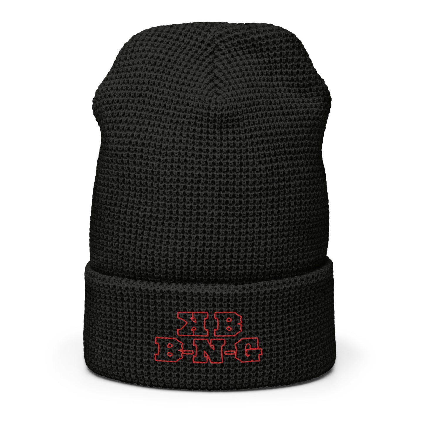 KBBNG Waffle Beanie (Red Letters)