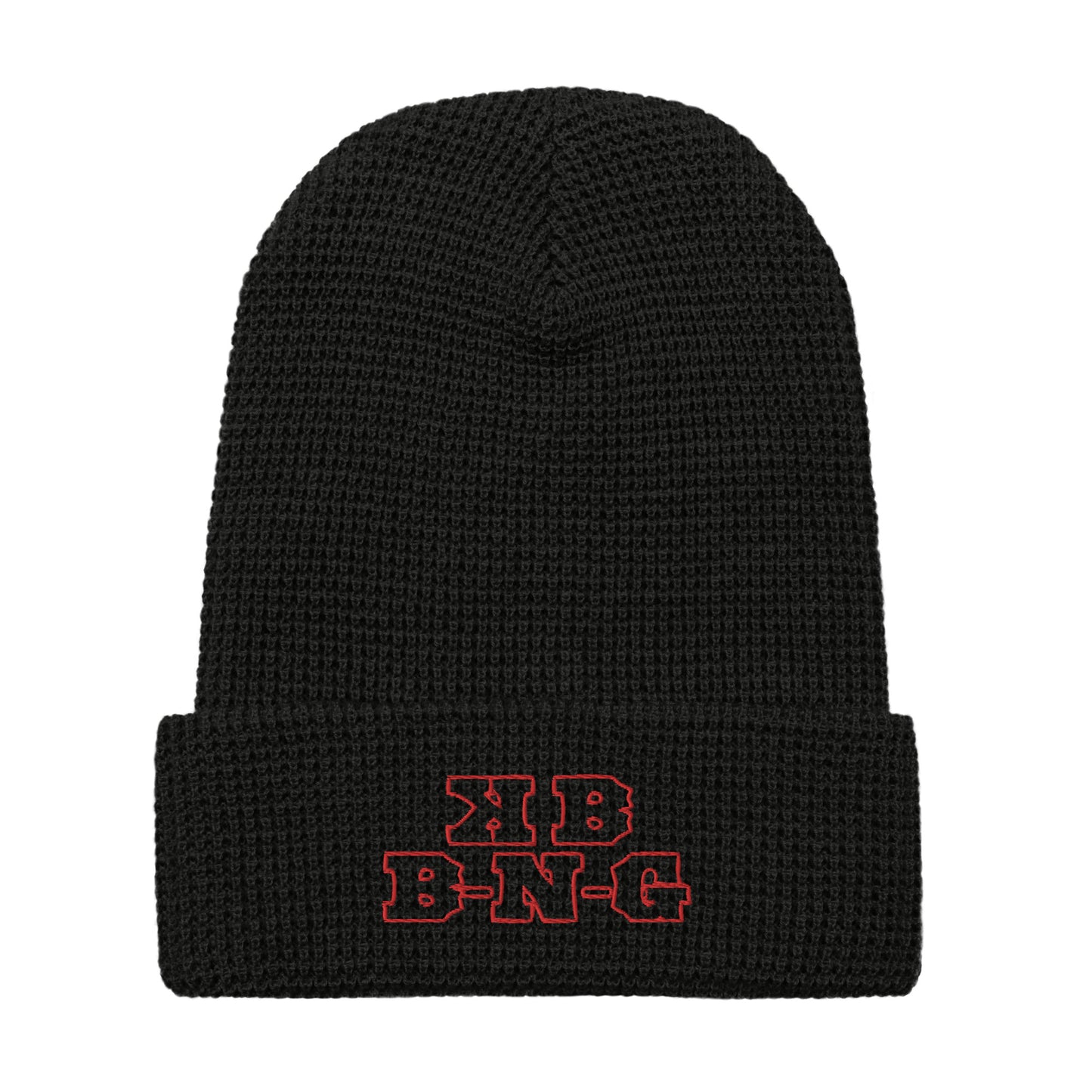 KBBNG Waffle Beanie (Red Letters)