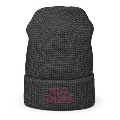 KBBNG Waffle Beanie (Pink Letters)