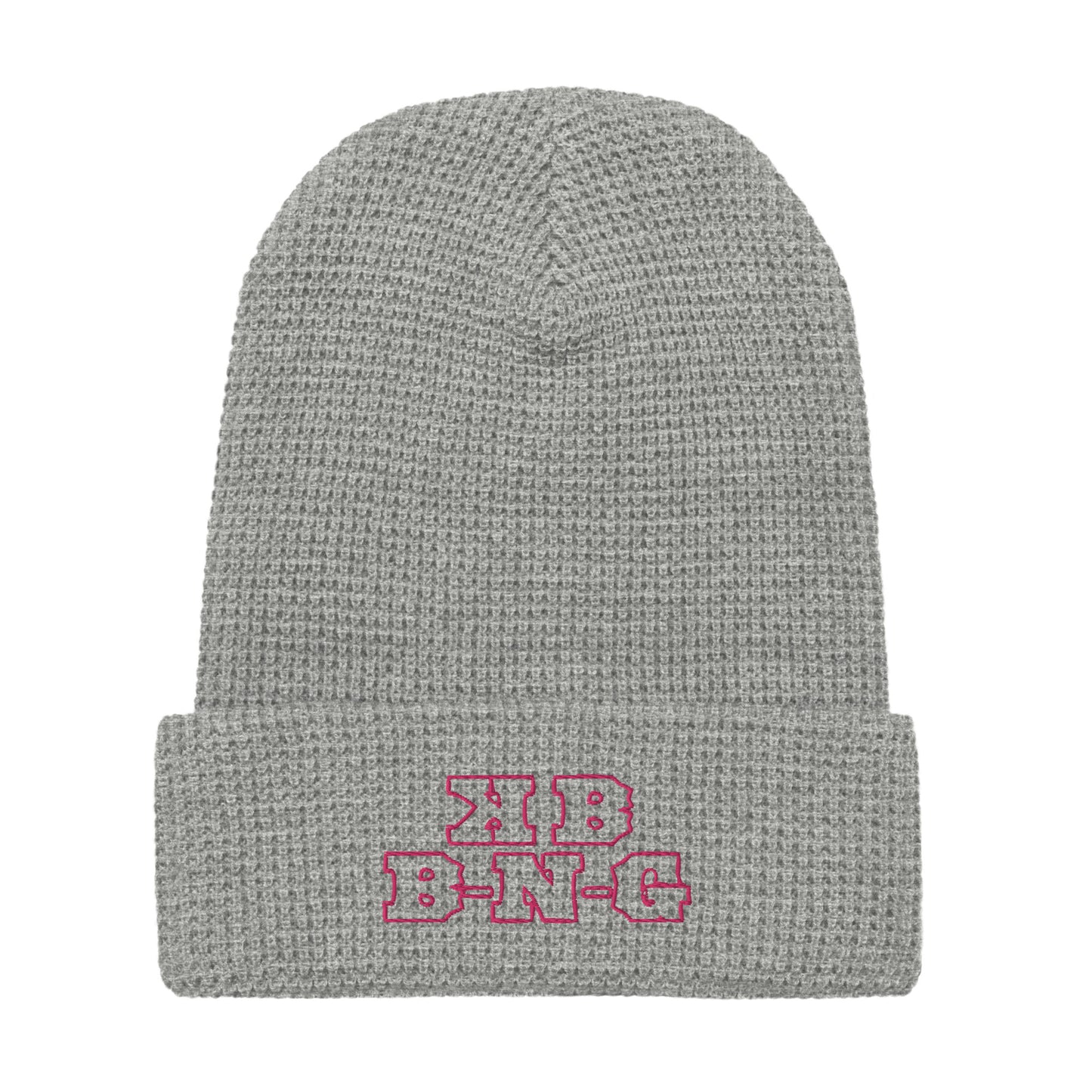 KBBNG Waffle Beanie (Pink Letters)