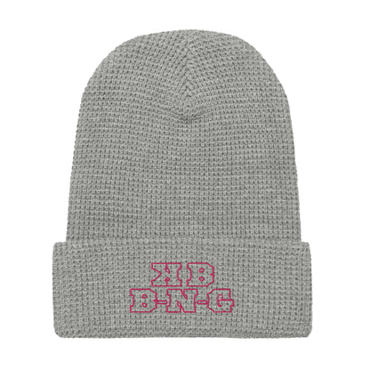 KBBNG Waffle Beanie (Pink Letters)