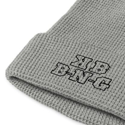 KBBNG Waffle Beanie (Black Letters)