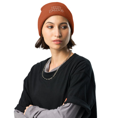 KBBNG Waffle Beanie (White Letters)