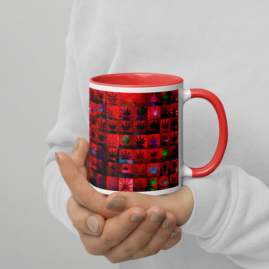 Red Leaves Mug With Color Inside