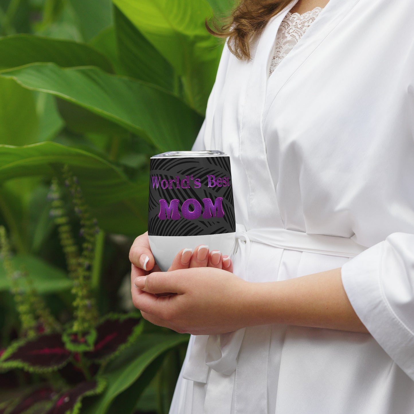 "World's Best Mom" Wine Tumbler (Dark Breeze)