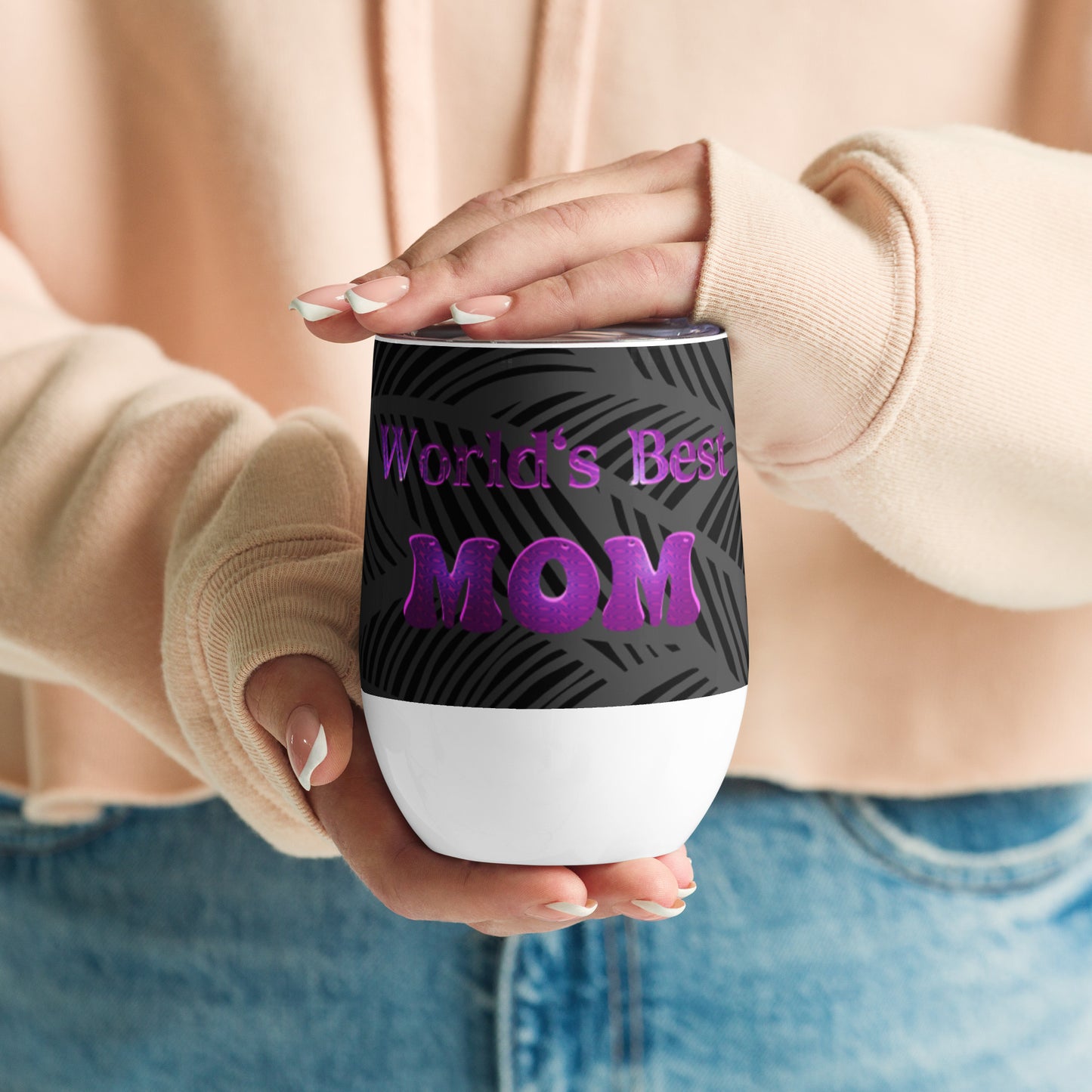 "World's Best Mom" Wine Tumbler (Dark Breeze)