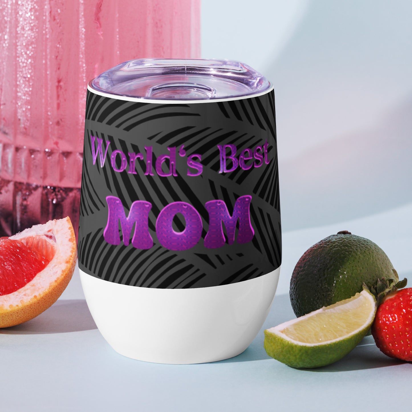 "World's Best Mom" Wine Tumbler (Dark Breeze)