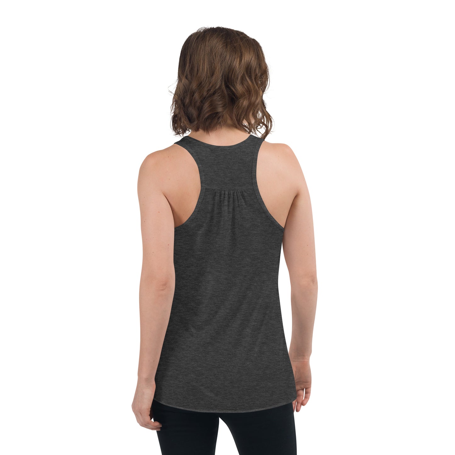 "No B.S." Women's Flowy Racerback Tank (Grey)