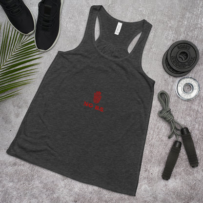 "No B.S." Women's Flowy Racerback Tank (Grey)