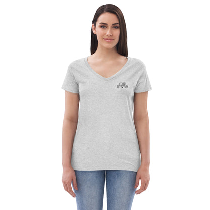 KBBNG (Bright) Embroidered Women’s V-Neck T-Shirt