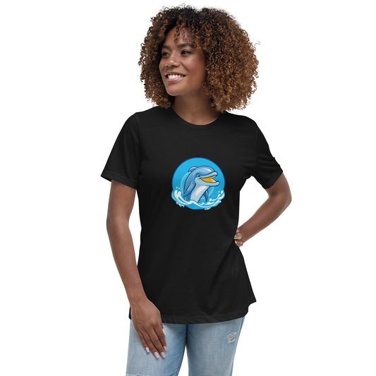 Smiling Dolphin Women's Relaxed T-Shirt